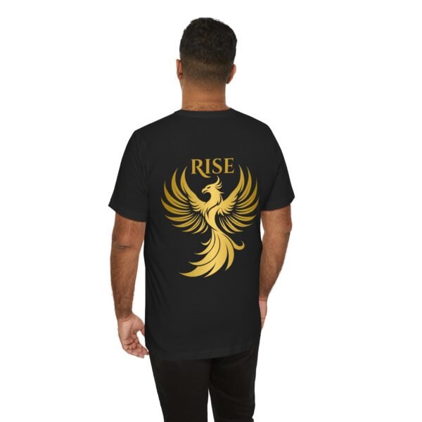 Phoenix Rise Unisex Jersey Short Sleeve T-Shirt – Gold Phoenix Graphic Tee - Image 4