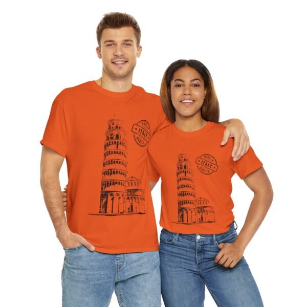 Unisex Cotton T-Shirt with Pisa Tower & "Made in Italy" Design | Stylish & Comfortable - Image 11