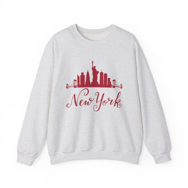 New York Unisex Crewneck Sweatshirt – Bold Red Graphic & Cozy Comfort - Image 25