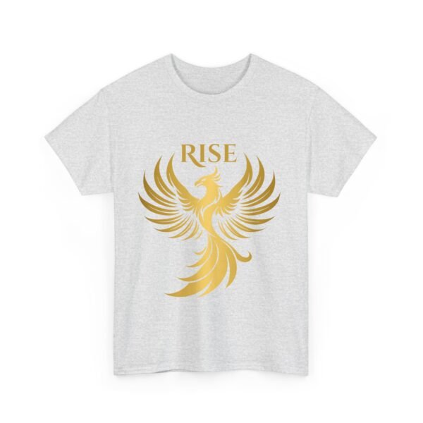 Phoenix Rise Unisex Heavy Cotton T-Shirt – Gold Phoenix Graphic Tee - Image 10