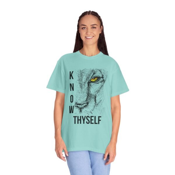 "Know Thyself" Lion Graphic T-Shirt – Comfort Colors 1717, 100% Cotton, Garment-Dyed, Relaxed Fit - Image 23