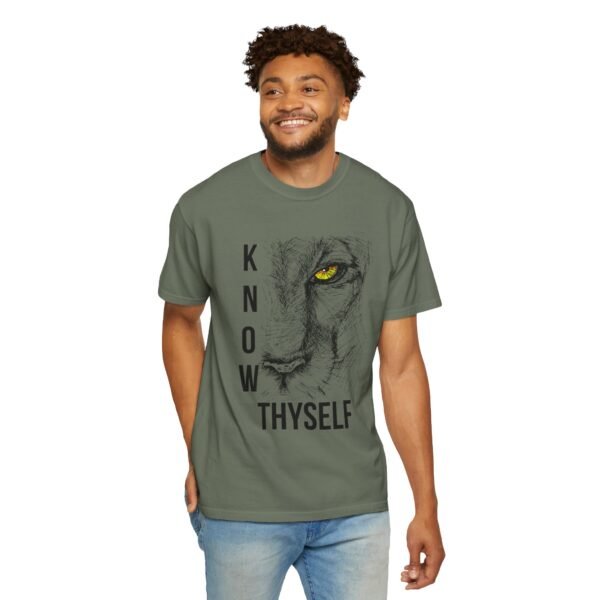 "Know Thyself" Lion Graphic T-Shirt – Comfort Colors 1717, 100% Cotton, Garment-Dyed, Relaxed Fit - Image 20