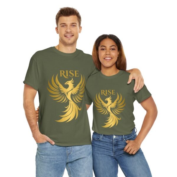 Phoenix Rise Unisex Heavy Cotton T-Shirt – Gold Phoenix Graphic Tee - Image 27