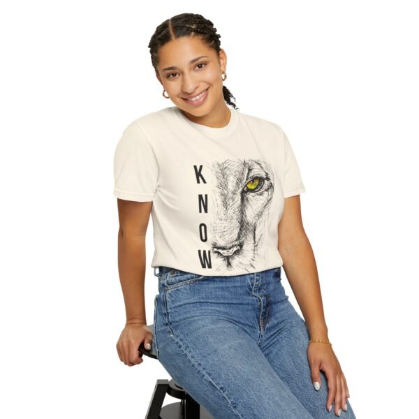 "Know Thyself" Lion Graphic T-Shirt – Comfort Colors 1717, 100% Cotton, Garment-Dyed, Relaxed Fit - Image 7