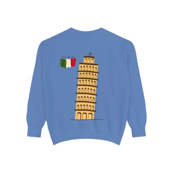 Unisex Garment-Dyed Sweatshirt with Pisa Tower & Italian Flag | Cozy & Stylish - Image 18