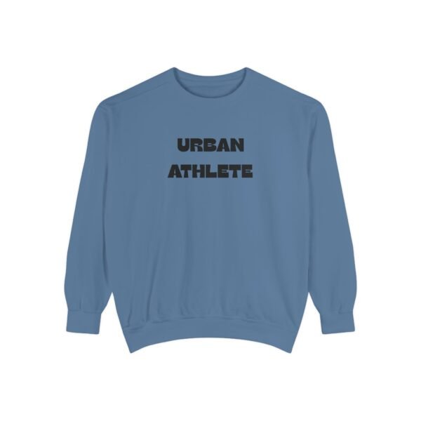 Urban Athlete Garment-Dyed Sweatshirt – Black Front Print & Relaxed Fit - Image 20