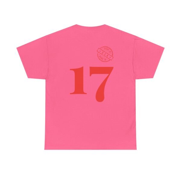 Unisex Heavy Cotton T-Shirt with Bold "17" & Made in America Design | Classic & Durable - Image 23