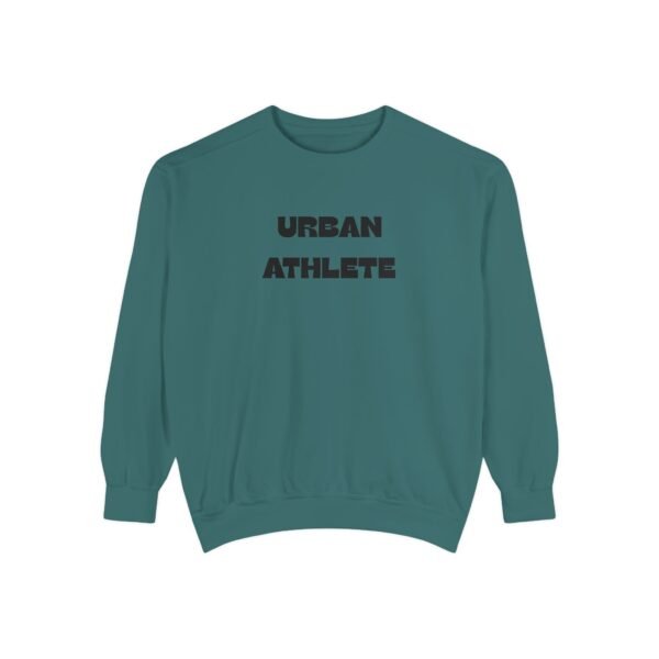 Urban Athlete Garment-Dyed Sweatshirt – Black Front Print & Relaxed Fit - Image 14