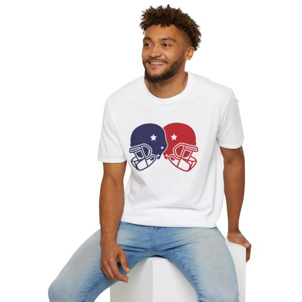 Unisex Softstyle T-Shirt – Bold Dual Helmet Design | Everyday Style & Comfort - Image 5