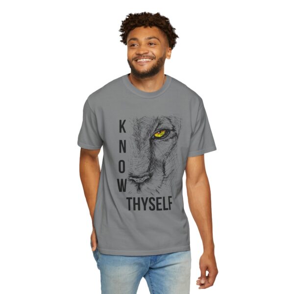 "Know Thyself" Lion Graphic T-Shirt – Comfort Colors 1717, 100% Cotton, Garment-Dyed, Relaxed Fit - Image 18