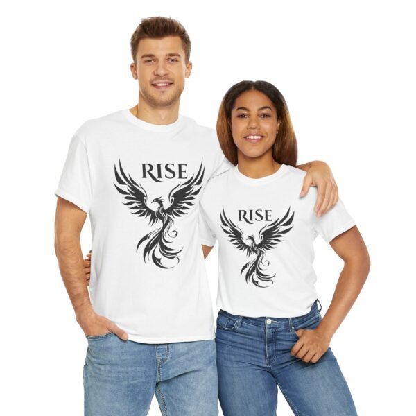 Phoenix Rise  Unisex Heavy Cotton Tee  – Bold & Inspirational Graphic Tee