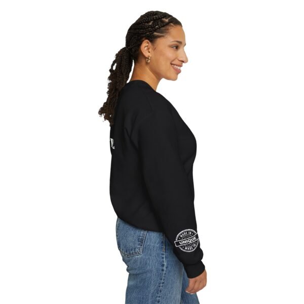 Urban Athlete Crewneck Sweatshirt – Bold Back Print & "Made in Unique" Sleeve Stamp - Image 3