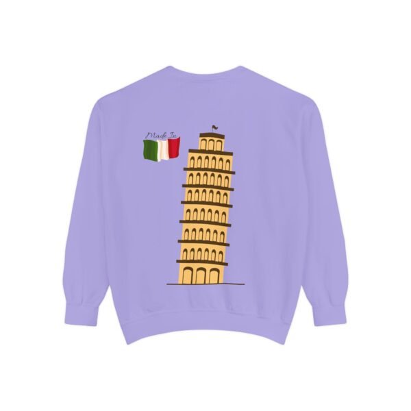 Unisex Garment-Dyed Sweatshirt with Pisa Tower & Italian Flag | Cozy & Stylish - Image 22