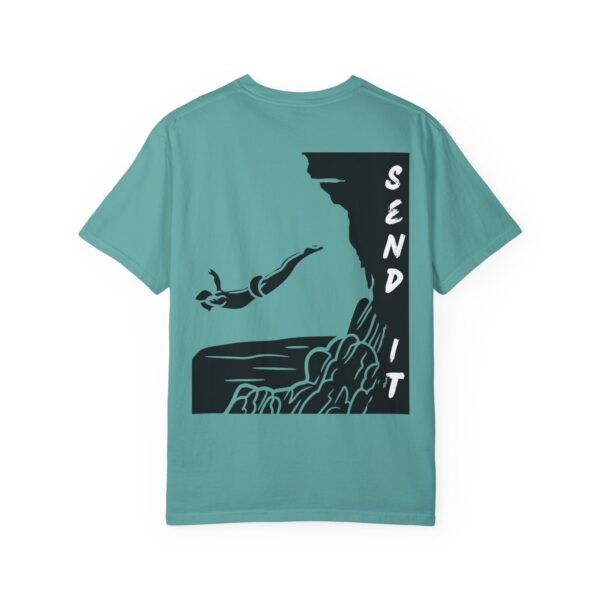 Send It – Cliff Jump Graphic Unisex Garment-Dyed T-Shirt | Extreme Sports & Adventure Tee - Image 39