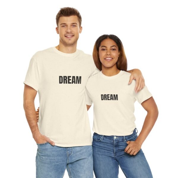 Black 'DREAM' Unisex Heavy Cotton Tee | Comfortable & Durable | Free Shipping on All Orders - Image 14