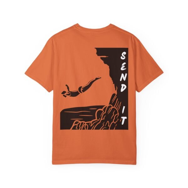 Send It – Cliff Jump Graphic Unisex Garment-Dyed T-Shirt | Extreme Sports & Adventure Tee - Image 35