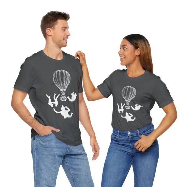 Unisex Jersey Short Sleeve Tee with Skydiver Graphic Front Print – Extreme Sports & Adrenaline Style - Image 23