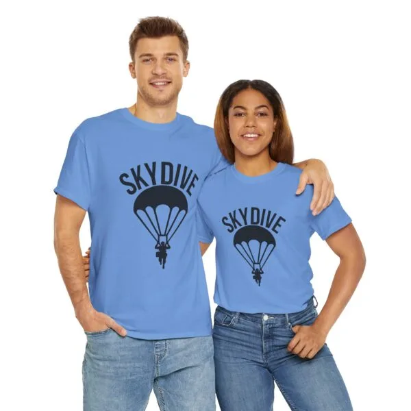 Skydive Graphic Unisex Heavy Cotton Tee | Skydiver Jump T-Shirt – Adrenaline Rush Apparel - Image 41