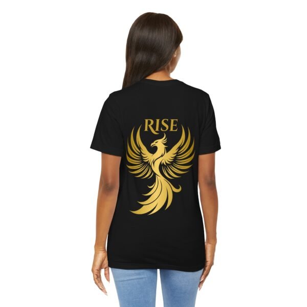 Phoenix Rise Unisex Jersey Short Sleeve T-Shirt – Gold Phoenix Graphic Tee - Image 5