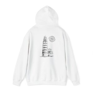 Pisa Tower Unisex Hooded Sweatshirt – Iconic Design & Plush Comfort