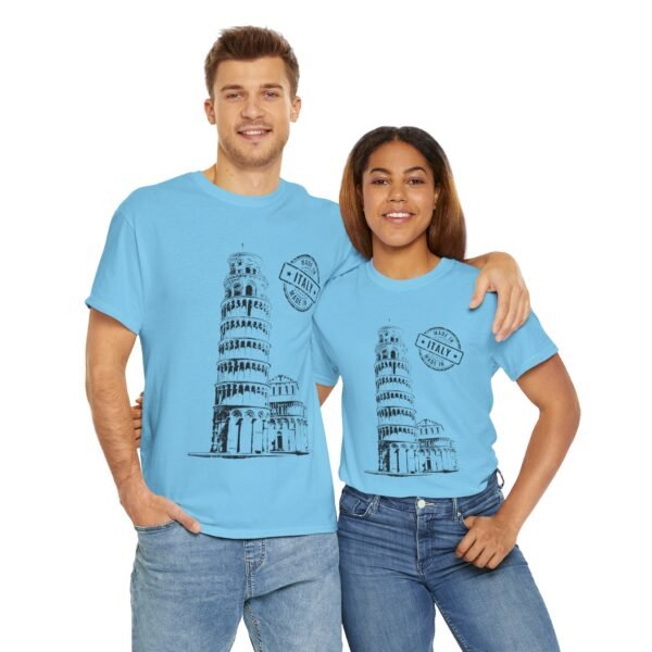 Unisex Cotton T-Shirt with Pisa Tower & "Made in Italy" Design | Stylish & Comfortable - Image 16