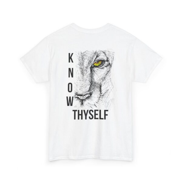 "Know Thyself" Lion Graphic T-Shirt – Unisex Heavy Cotton Tee