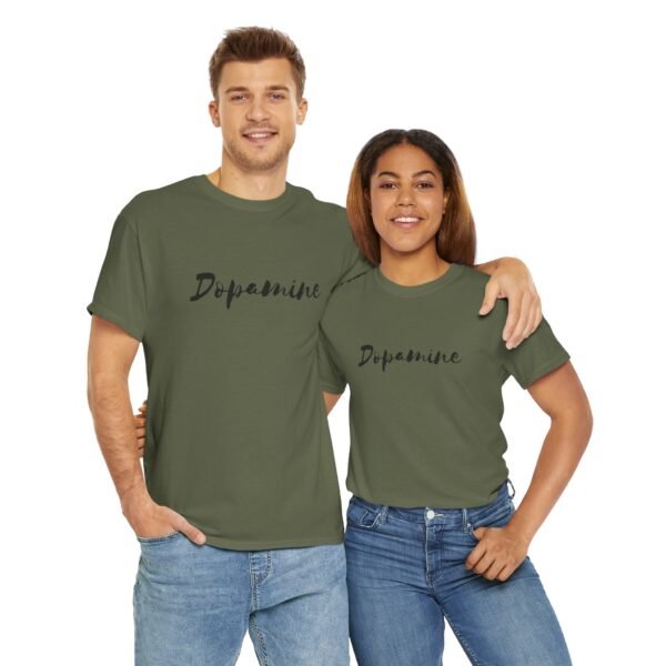 Unisex Heavy Cotton T-Shirt with Black Script "Dopamine" Print – Trendy & Durable - Image 15