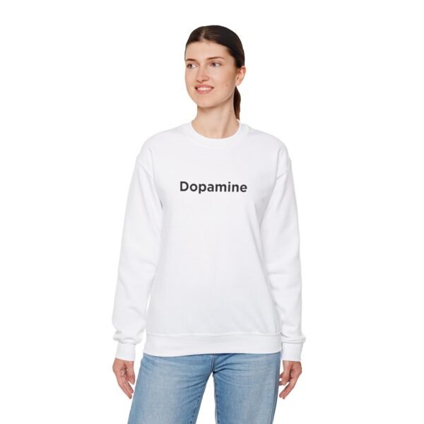 Black 'Dopamine' Unisex Heavy Blend™ Crewneck Sweatshirt | Soft & Stylish | Free Shipping on All Orders - Image 4