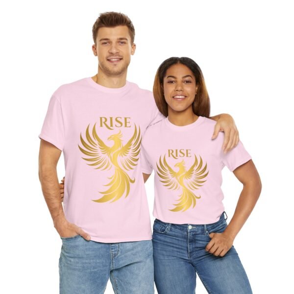 Phoenix Rise Unisex Heavy Cotton T-Shirt – Gold Phoenix Graphic Tee - Image 45