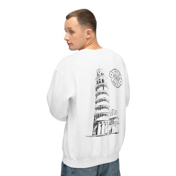 Unisex Crewneck Sweatshirt with Pisa Tower & "Made in Italy" Design | Soft & Stylish - Image 5