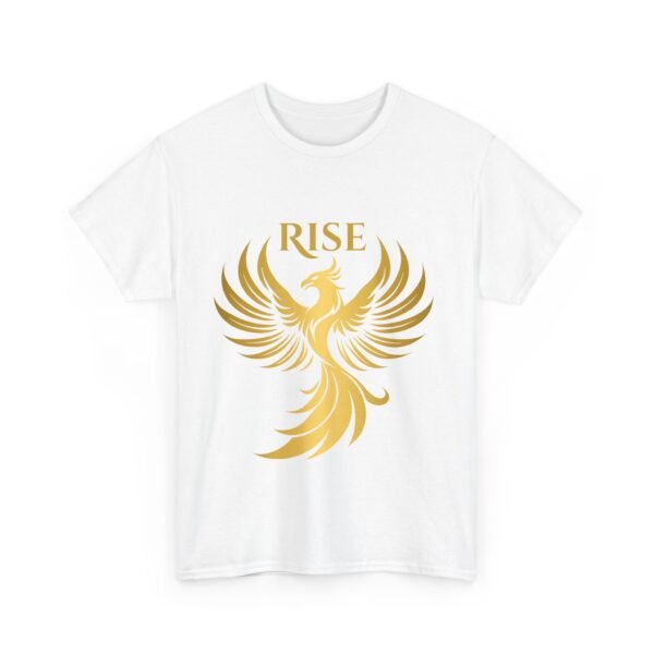 Phoenix Rise Unisex Heavy Cotton T-Shirt – Gold Phoenix Graphic Tee - Image 8