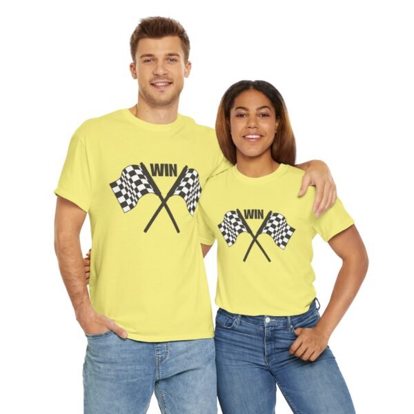 Unisex Heavy Cotton Tee – Racing Flag & "Win" Graphic | Bold Motorsport Style T-Shirt - Image 37