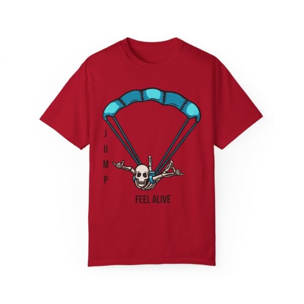 Unisex Garment-Dyed T-shirt with Skydiver Graphic Front Print – Extreme Sports & Adrenaline Style - Image 27