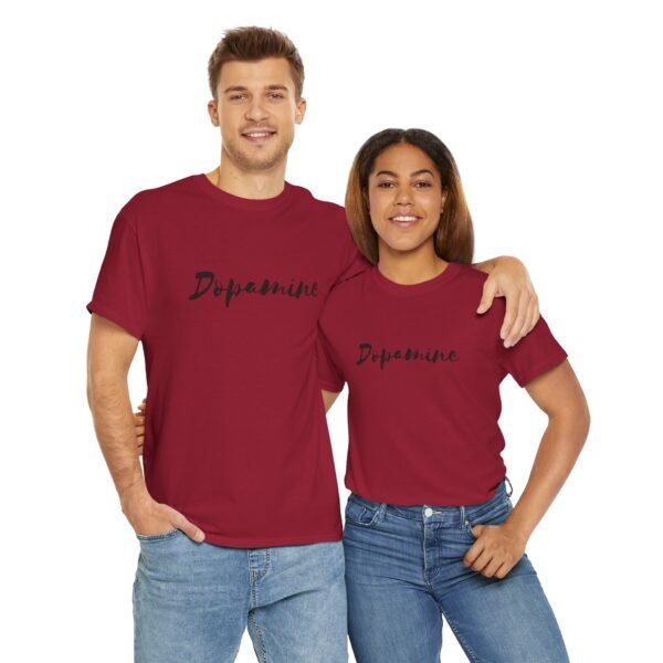 Unisex Heavy Cotton T-Shirt with Black Script "Dopamine" Print – Trendy & Durable - Image 30