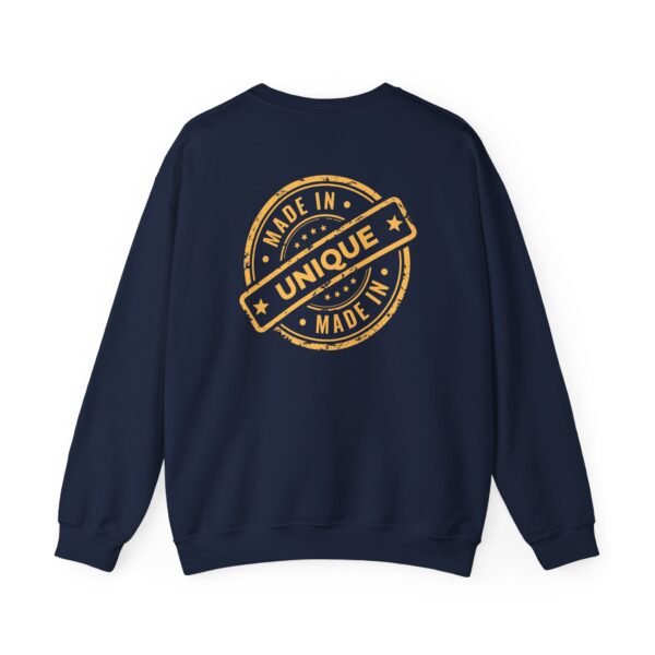 Unisex Heavy Blend Crewneck Sweatshirt – Gold "Made in Unique" Design - Image 21