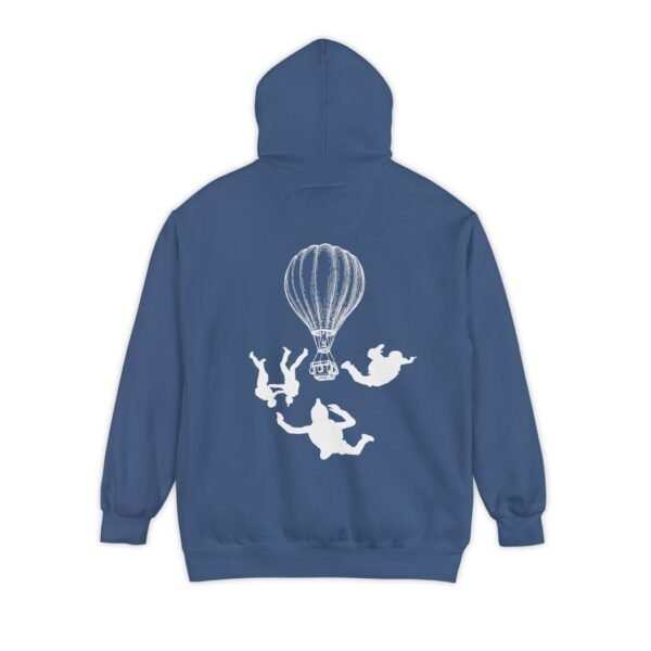 Unisex Garment-Dyed Hoodie with Skydiver Graphic Back Print – Extreme Sports & Adrenaline Style - Image 21