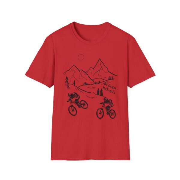 Mountain Biking Graphic Unisex Softstyle T-Shirt | Shred the Trails Tee - Image 49