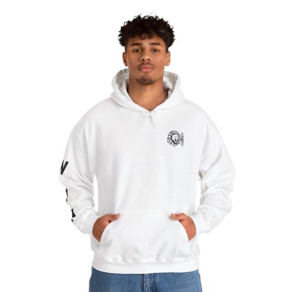 Unisex Heavy Blend™ Hooded Sweatshirt – Lion Graphic & WIN Sleeve Print | Power & Motivation Hoodie - Image 6