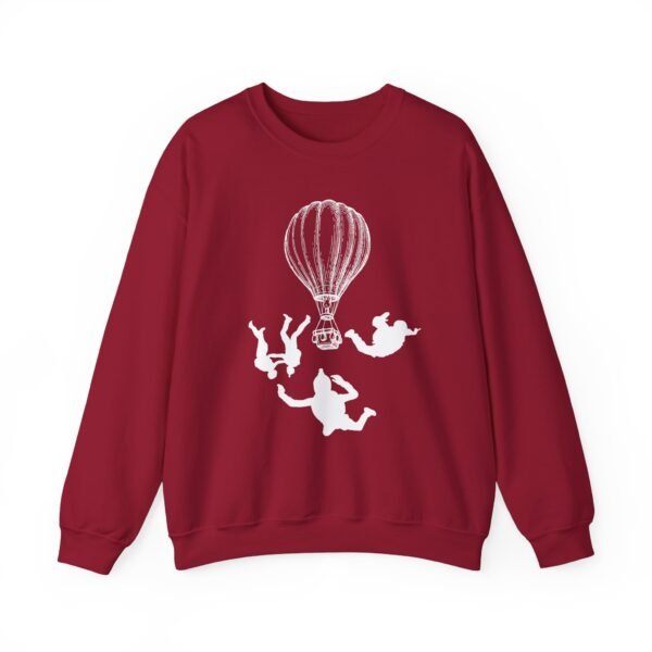 Unisex Heavy Blend™ Crewneck Sweatshirt with Skydiver Graphic Front Print – Extreme Sports & Adrenaline Style - Image 39