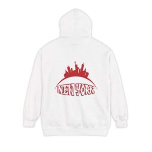 New York Graphic Unisex Hoodie – Bold Red Design