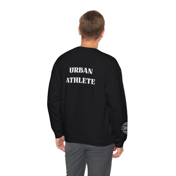 Urban Athlete Crewneck Sweatshirt – Bold Back Print & "Made in Unique" Sleeve Stamp - Image 4