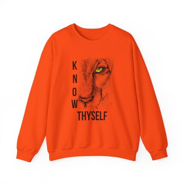 Know Thyself Unisex Heavy Blend Crewneck Sweatshirt – Bold Lion Graphic - Image 13