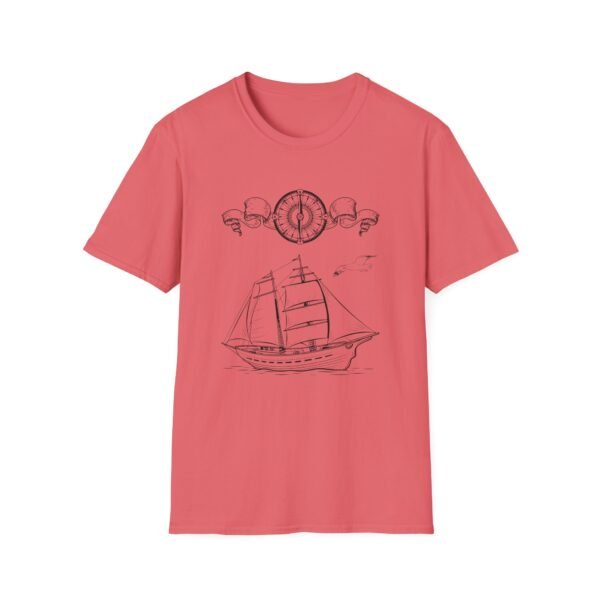 Unisex Soft-Style T-Shirt with Ship and Compass Graphic – 100% Cotton, Comfortable & Durable - Image 6