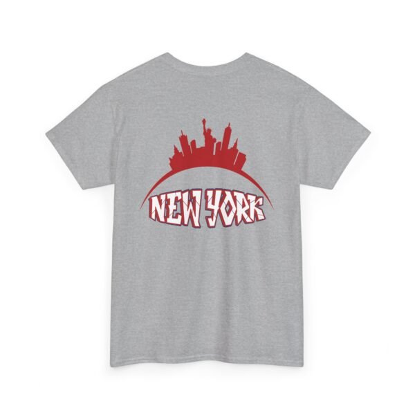 New York City Skyline T-Shirt – Bold Red NY Graphic & Script - Image 10