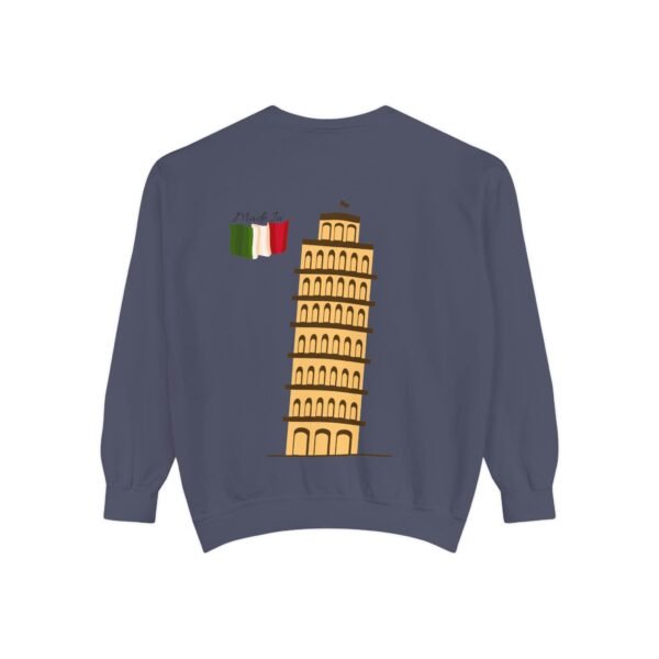 Unisex Garment-Dyed Sweatshirt with Pisa Tower & Italian Flag | Cozy & Stylish - Image 20