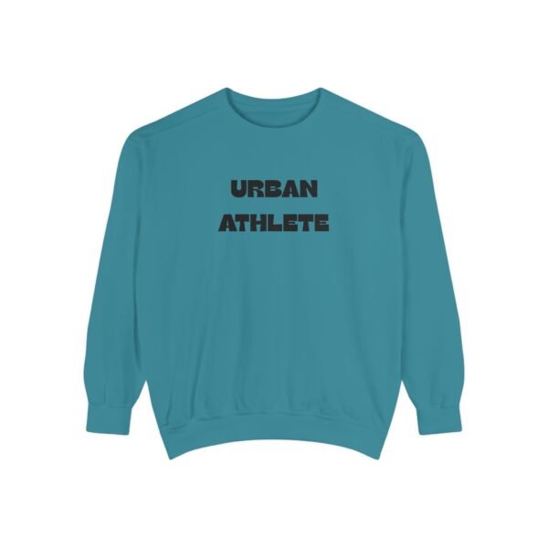 Urban Athlete Garment-Dyed Sweatshirt – Black Front Print & Relaxed Fit - Image 16