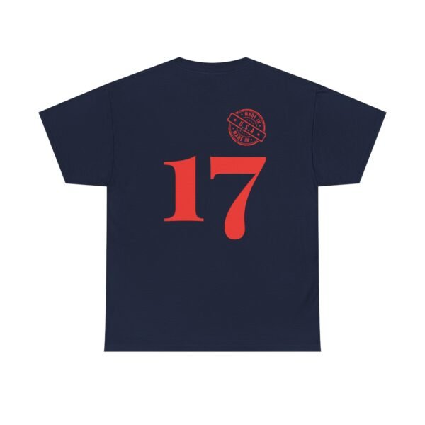 Unisex Heavy Cotton T-Shirt with Bold "17" & Made in America Design | Classic & Durable - Image 20