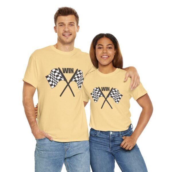 Unisex Heavy Cotton Tee – Racing Flag & "Win" Graphic | Bold Motorsport Style T-Shirt - Image 27