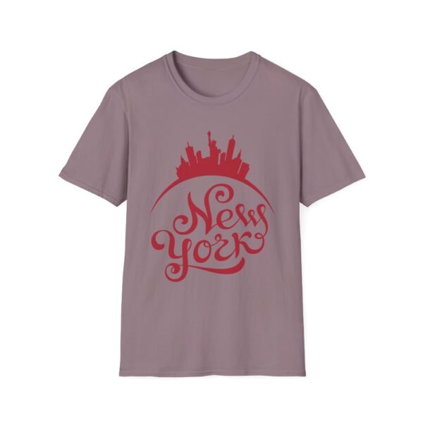 New York City Soft-Style T-Shirt – Bold Red NY Graphic & Script - Image 23