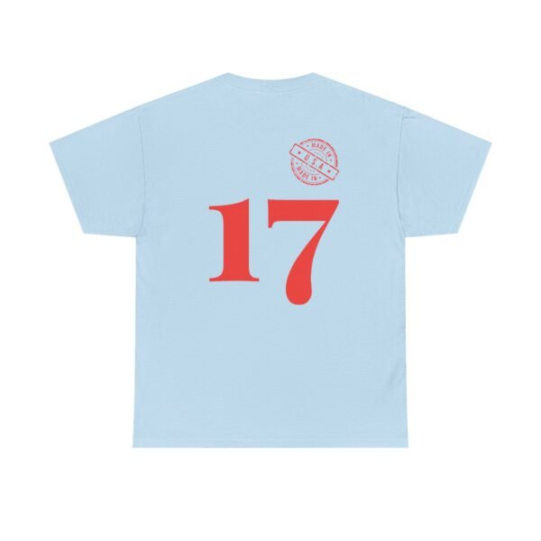 Unisex Heavy Cotton T-Shirt with Bold "17" & Made in America Design | Classic & Durable - Image 17